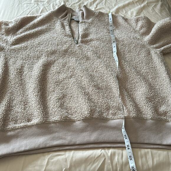 Topshop | Teddy Quarter Zip Cream Pullover Size 8 - Picture 13 of 14
